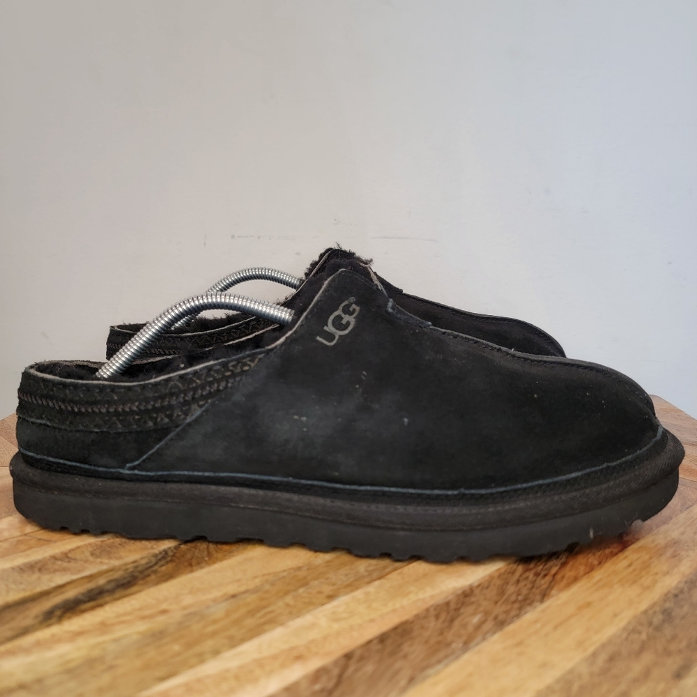 mens black leather ugg slippers